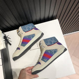 Gucci all-black luxury sneakers view 8 retro runner design