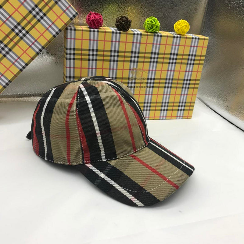 Angled view of Burberry unisex cap
