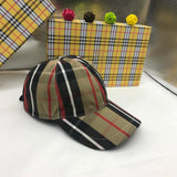 Angled view of Burberry unisex cap
