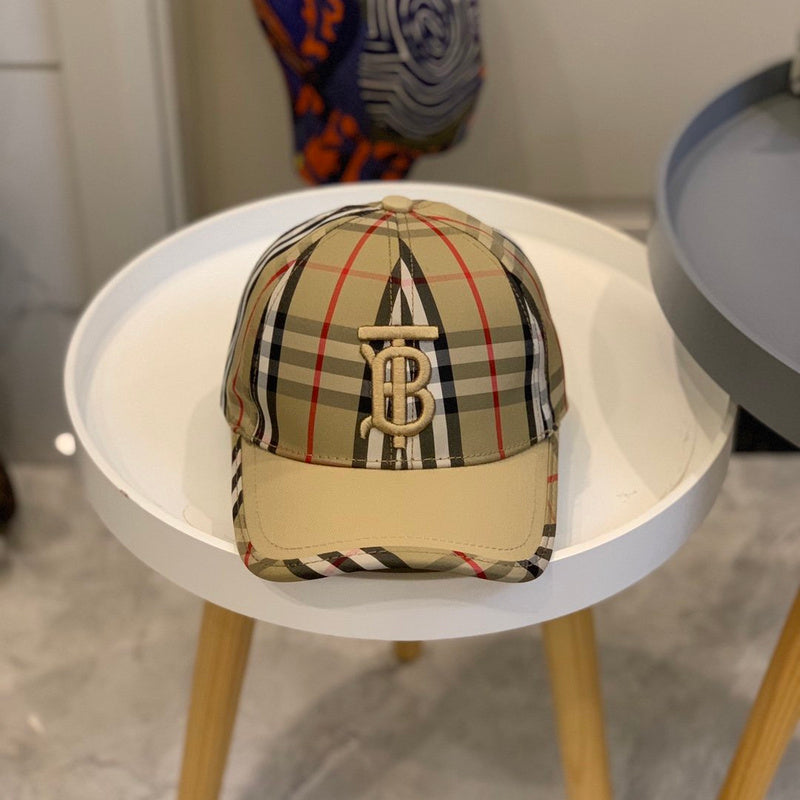 Close-up detail view of Burberry unisex cap