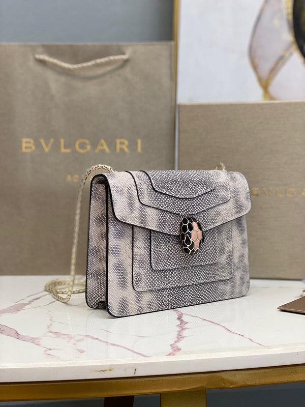 Statement Faux Leather Handbag - Modern Structured Build | Women's Statement Accessory #1786 - styled full view (image 7) of designer-inspired handbag