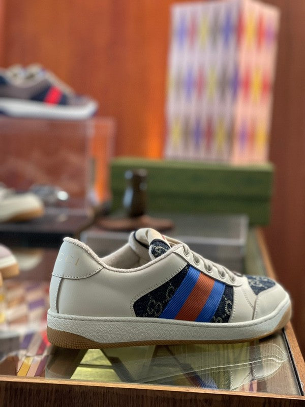 Gucci soft grey luxury sneakers view 9 classic court silhouette