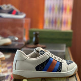 Gucci soft grey luxury sneakers view 9 classic court silhouette