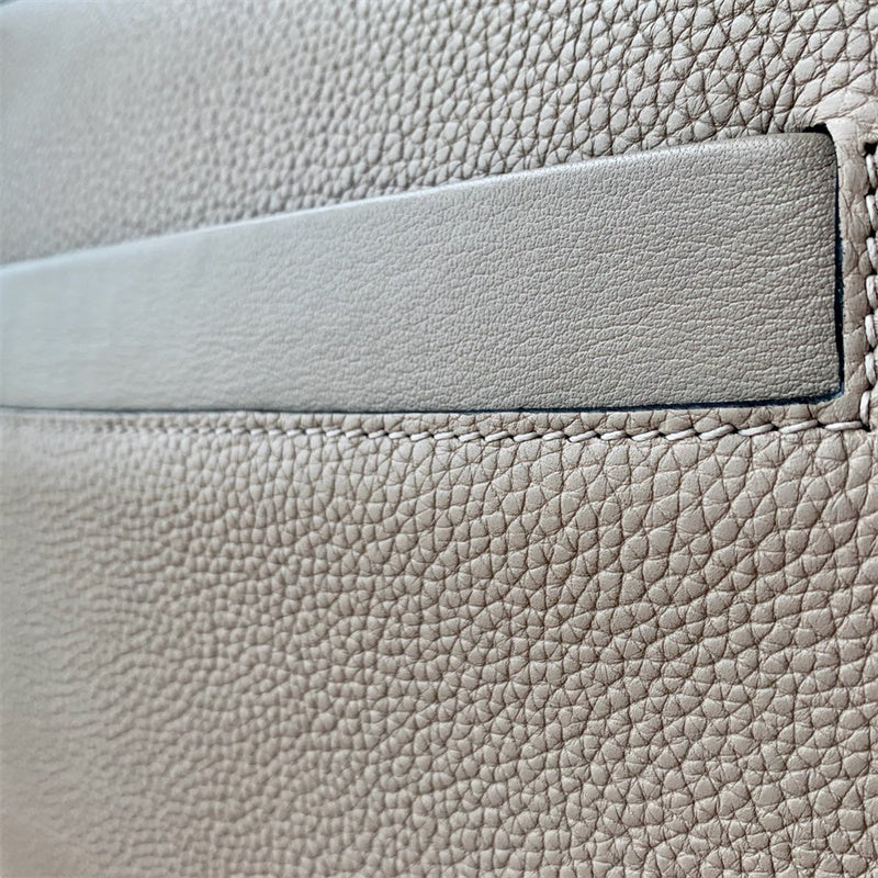 Side view of contemporary structured handbag