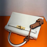 Close-up detail of tailored bag design