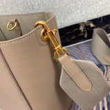 Handle and strap detail of modern sleek women's handbag – women's premium purse