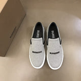 Burberry Grey Loafer Flats - Back View