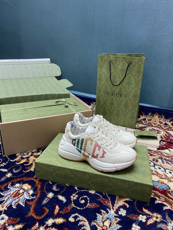 Gucci tonal black luxury sneakers view 9 classic court silhouette
