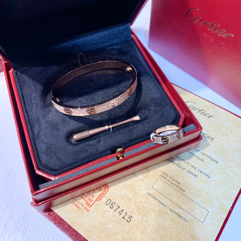 Side view of Cartier unisex jewelry piece