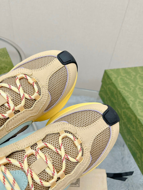 Gucci stone beige luxury sneakers view 4 classic court silhouette