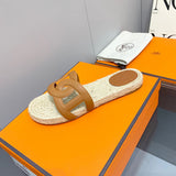 Hermès White Ankle Strap Sandals - Heel Detail View
