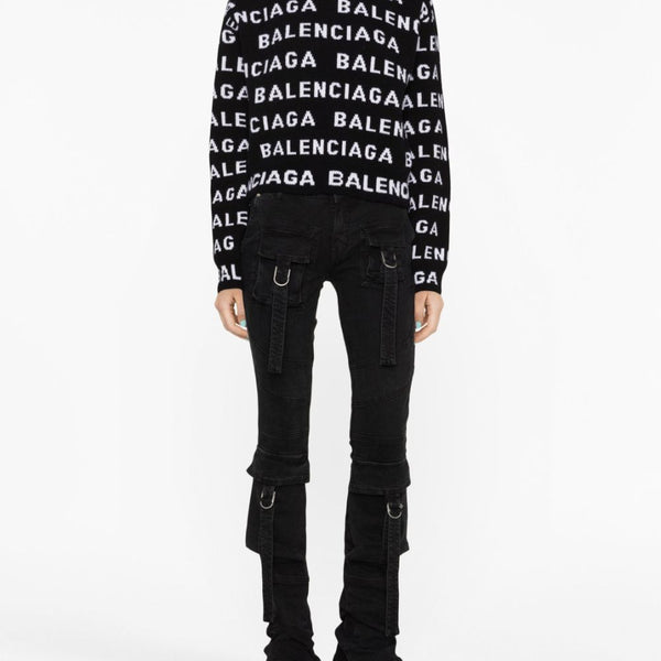 Balenciaga Sweaters- BALENCIAGA Crew-Neck Wool Sweater Premium Casual Designer Knitwear