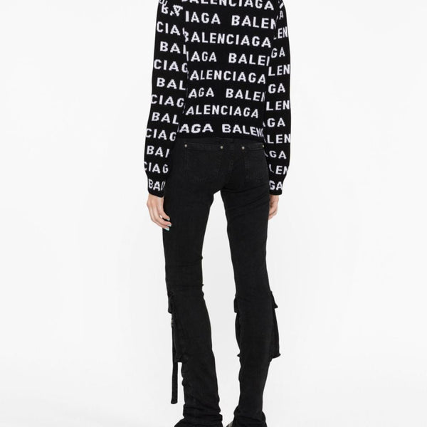 Balenciaga Sweaters- BALENCIAGA Crew-Neck Wool Sweater Premium Casual Designer Knitwear