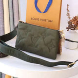 Close-up detail of classic sleek women's handbag – women's statement bag