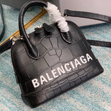 Polished Premium PU Leather Handbag - Smooth Faux-Leather Exterior | Women's Premium Handbag #655 - texture close-up (image 9) of designer-inspired handbag