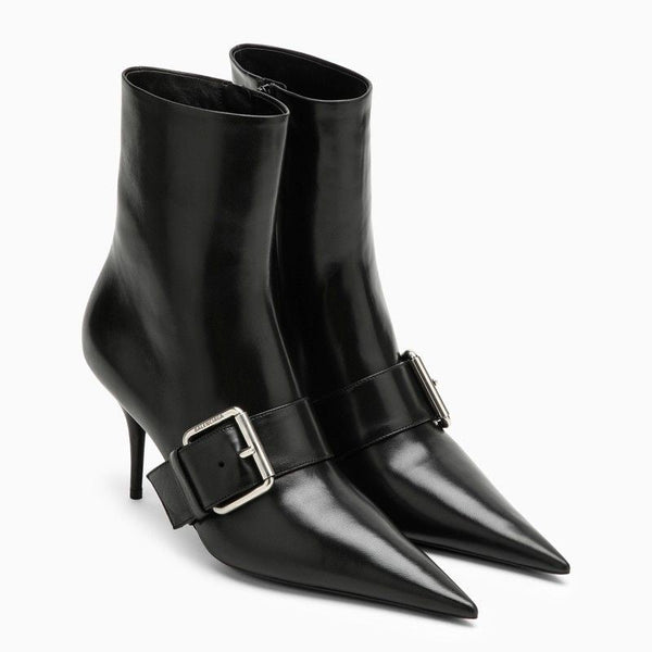 Balenciaga Shoes- BALENCIAGA Knife 80 Leather Ankle Boots Comfortable Everyday Designer Shoes