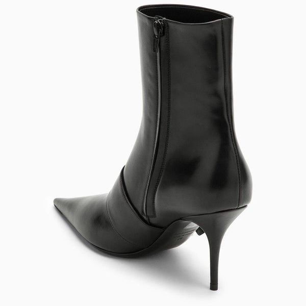 Balenciaga Shoes- BALENCIAGA Knife 80 Leather Ankle Boots Comfortable Everyday Designer Shoes