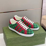 Gucci Designer sneakers in fresh white-and-black streetwear statement look front view