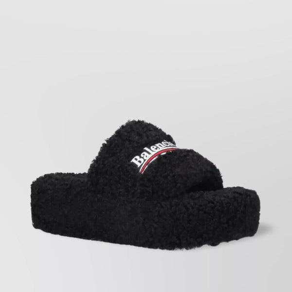 Balenciaga Shoes BALENCIAGA Furry Platform Sandals for Women Premium Designer Casual Shoes