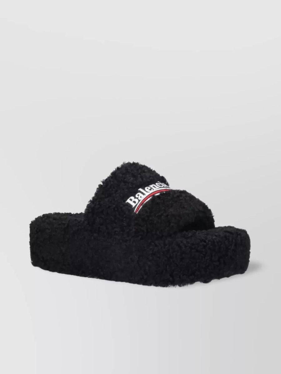 Balenciaga Shoes- BALENCIAGA Furry Platform Sandals for Women Luxury Lifestyle Designer Footwear