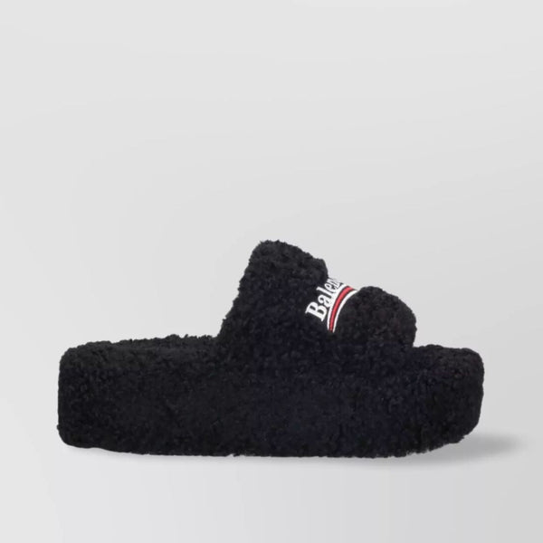 Balenciaga Shoes- BALENCIAGA Furry Platform Sandals for Women Luxury Lifestyle Designer Footwear