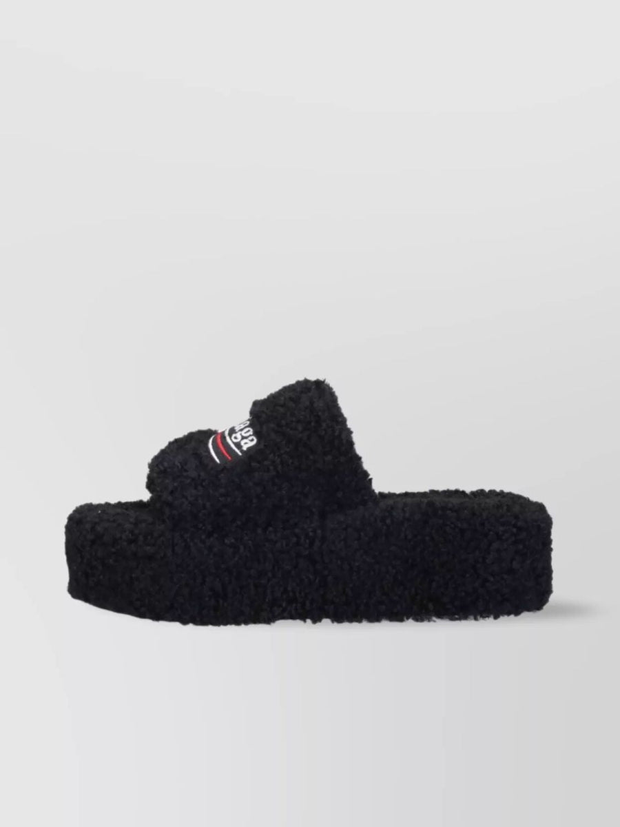 Balenciaga Shoes- BALENCIAGA Furry Platform Sandals for Women Luxury Lifestyle Designer Footwear