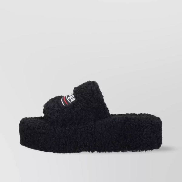 Balenciaga Shoes BALENCIAGA Furry Platform Sandals for Women Premium Designer Casual Shoes
