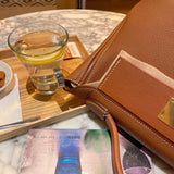 Timeless bag shown from front angle