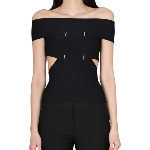 Alexander McQueen Tops? Alexander Mcqueen Women Top With Cut-Out Details Premium Designer Casual Top