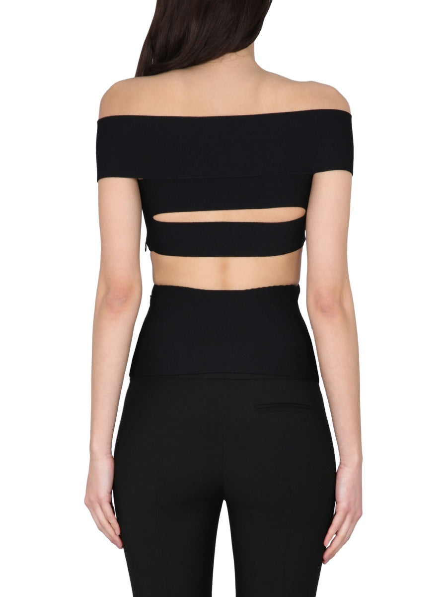 Alexander McQueen Tops? Alexander Mcqueen Women Top With Cut-Out Details Premium Designer Casual Top