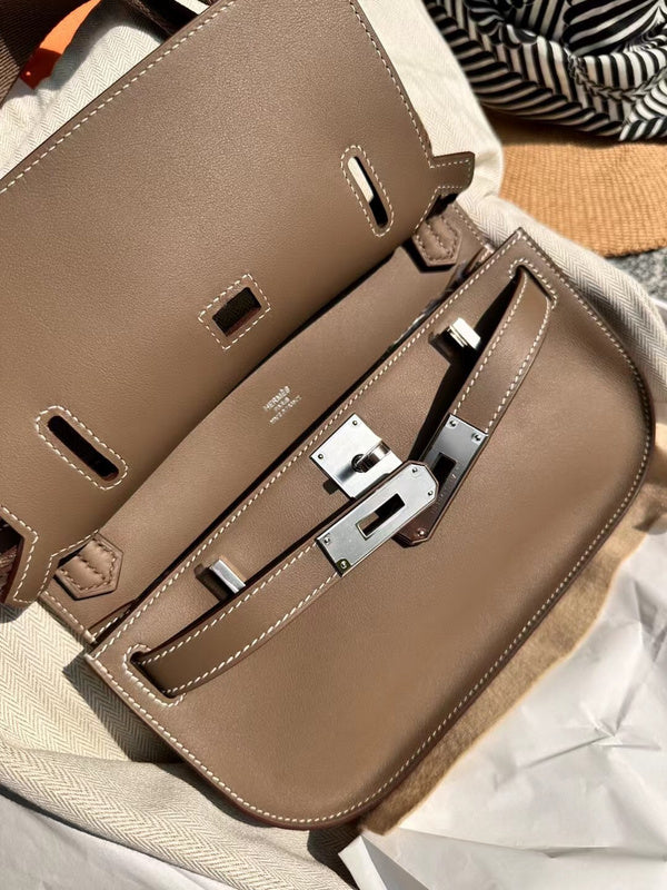 Close-up detail of modernist bag design