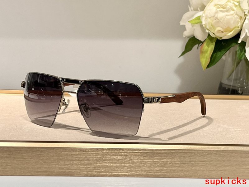 Close-up detail view of Cartier unisex sunglasses