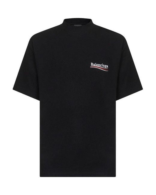 Balenciaga T-Shirts- BALENCIAGA Classic Logo T-Shirt for Men - FW25 Edition Casual Everyday Designer Tee