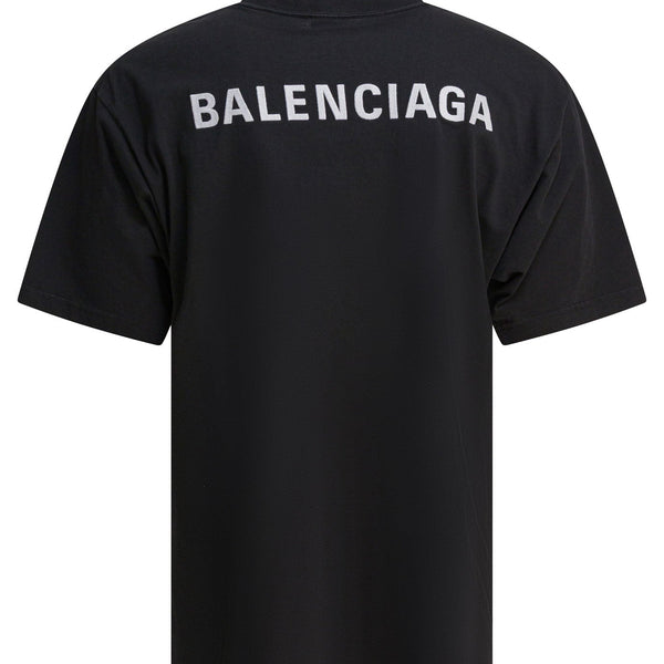 Balenciaga T-Shirts- BALENCIAGA Medium Fit Cotton T-Shirt Casual Everyday Designer Tee