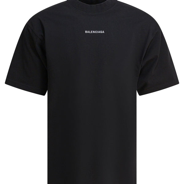 Balenciaga T-Shirts- BALENCIAGA Medium Fit Cotton T-Shirt Casual Everyday Designer Tee