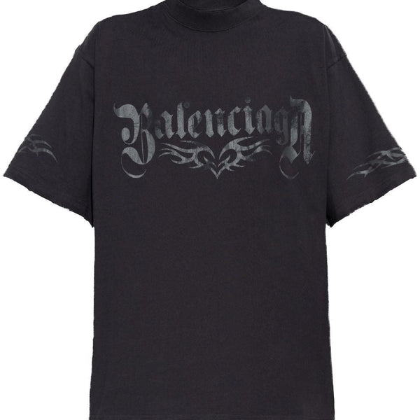Balenciaga T-Shirts? BALENCIAGA Medium Fit Printed Logo T-Shirt Casual Everyday Designer Tee
