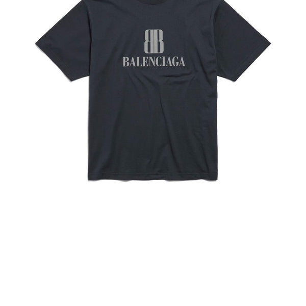 Balenciaga T-Shirts? BALENCIAGA Washed Black Center Print T-Shirt for Men Casual Everyday Designer Tee