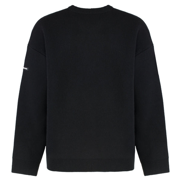 Balenciaga Sweaters- BALENCIAGA Crew-Neck Wool Sweater Luxury Designer Knit Sweater