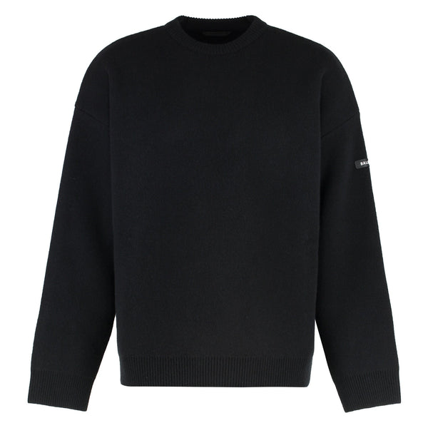 Balenciaga Sweaters- BALENCIAGA Crew-Neck Wool Sweater Luxury Designer Knit Sweater