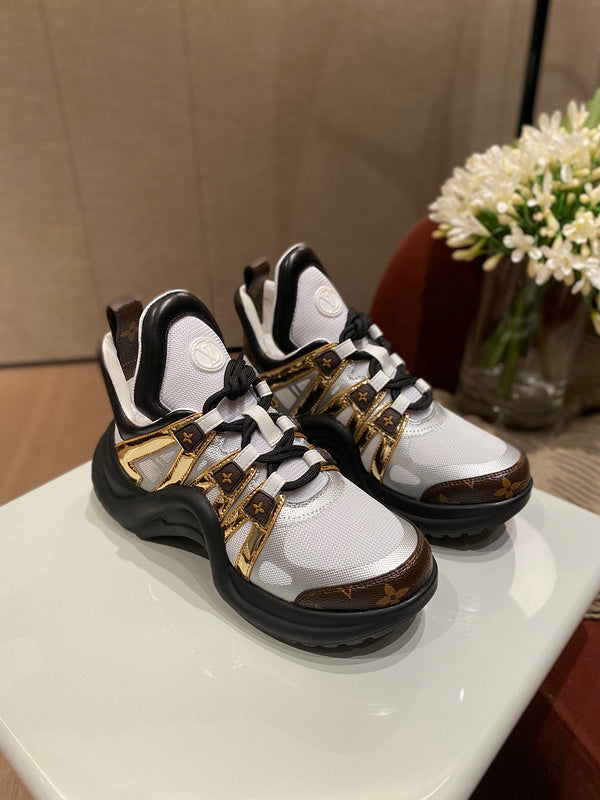Louis Vuitton Beige Ankle Strap Heels - Front View