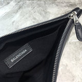 Contemporary Premium PU Leather Handbag - Statement Silhouette | Women's Fashion Handbag #1035 - texture close-up (image 9) of designer-inspired handbag