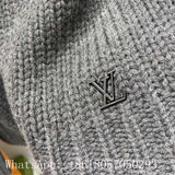 Close-up detail shot of Louis Vuitton luxury clothing with runway-inspired design