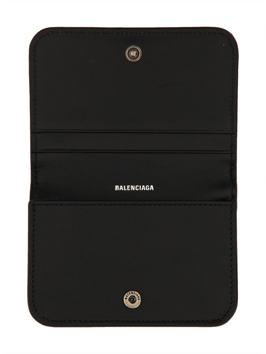 Balenciaga premium small leather goods detail and craftsmanship close-up