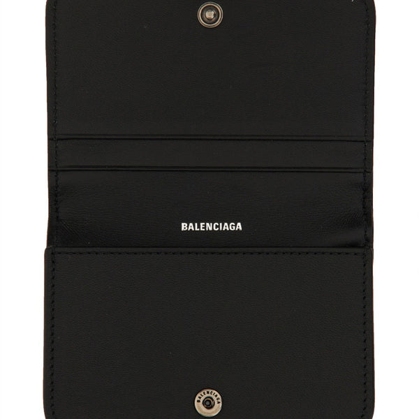 Balenciaga Wallets? BALENCIAGA Mini Leather Card Holder Compact Luxury Card Wallet
