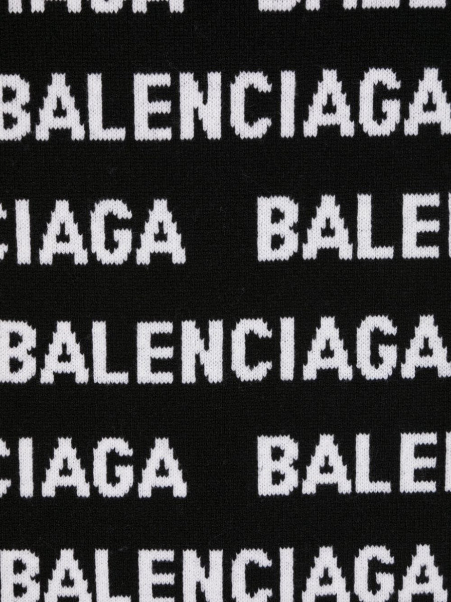 Balenciaga Scarves? BALENCIAGA Allover Logo Wool Scarf Luxury Designer Silk Scarf
