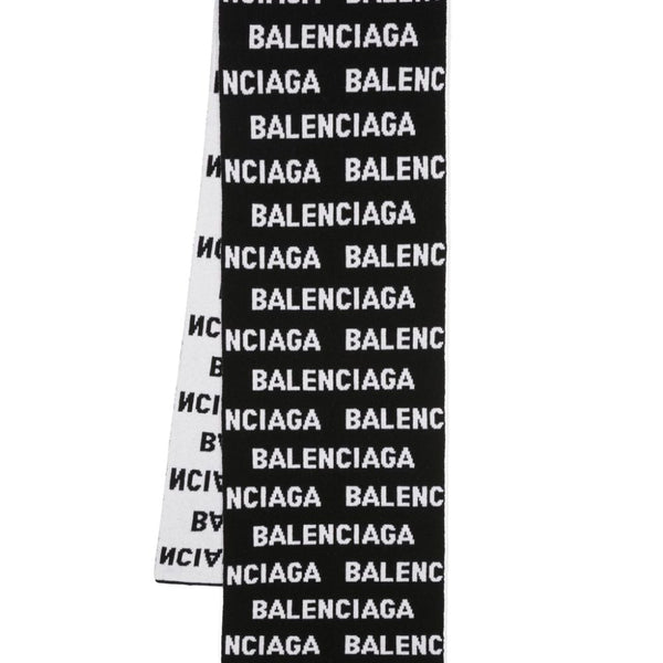 Balenciaga Scarves? BALENCIAGA Allover Logo Wool Scarf Luxury Designer Silk Scarf