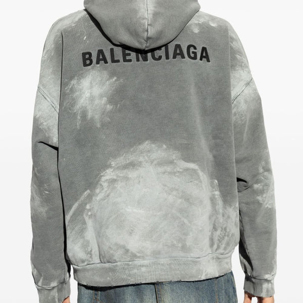 Balenciaga Hoodies? BALENCIAGA Medium Fit Hoodie with Embroidered Logo Comfortable Luxury Streetwear Hoodie