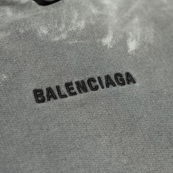 Balenciaga Hoodies? BALENCIAGA Medium Fit Hoodie with Stained Effect Comfortable Luxury Streetwear Hoodie