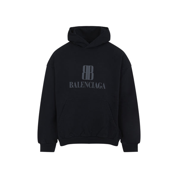 Balenciaga Hoodies- BALENCIAGA Medium Fit Cotton Hoodie Premium Designer Casual Hoodie