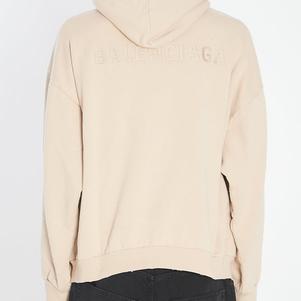 Balenciaga Hoodies? BALENCIAGA New Back Distressed Oversized Hoodie Comfortable Luxury Streetwear Hoodie